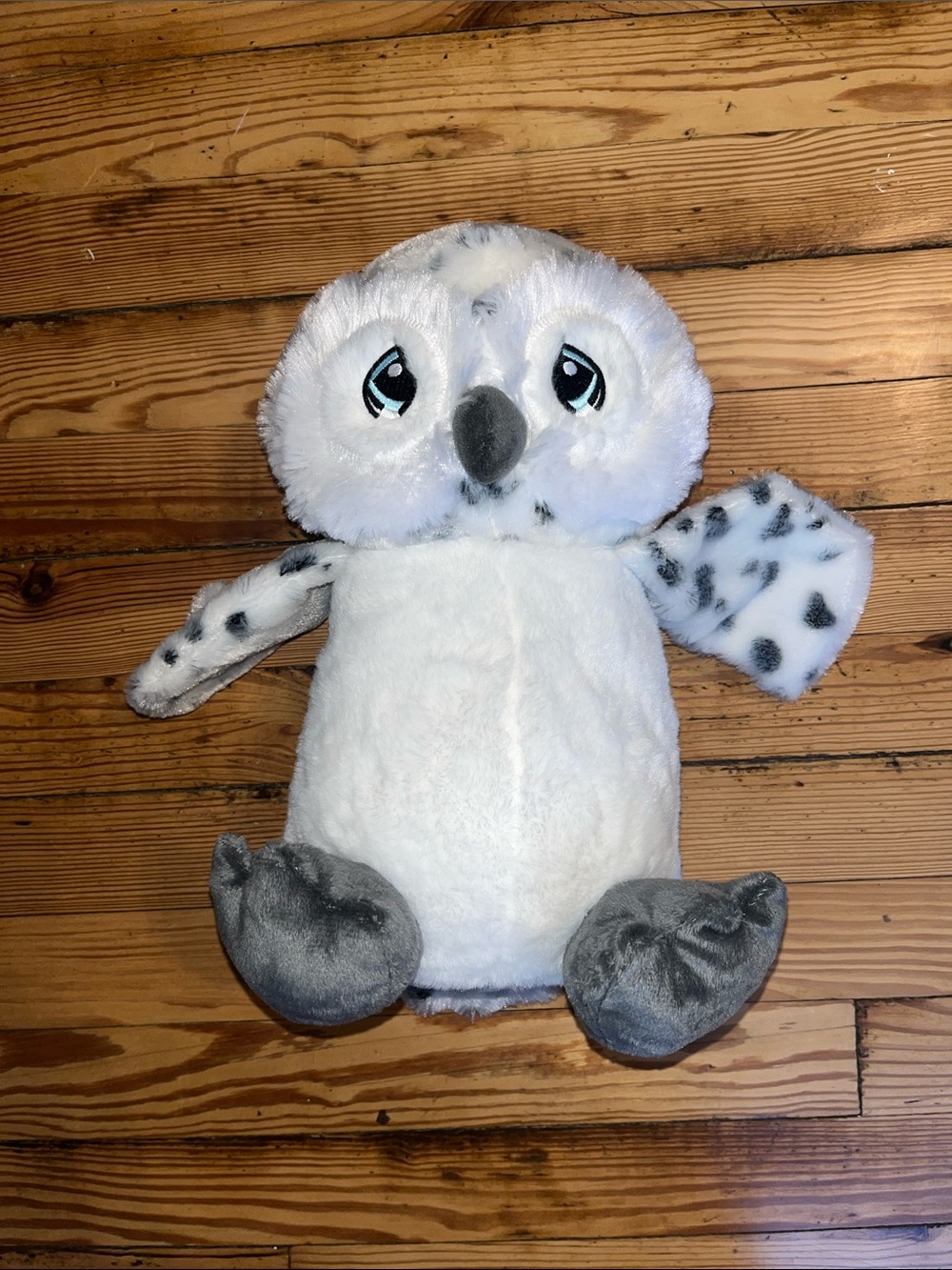 Plushie Snowy Owl Large - White and Gray